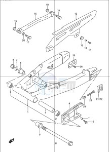 GSF1200 (E2) Bandit drawing REAR SWINGING ARM