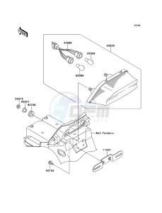 ZRX1200R ZR1200-A5H FR GB XX (EU ME A(FRICA) drawing Taillight(s)