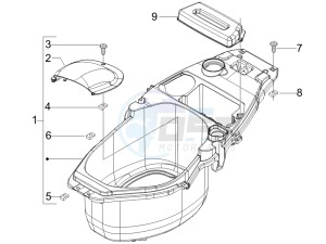 Fly 50 2t (25 kmh) (B-NL) drawing Helmet box - Undersaddle