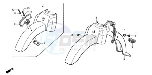 PK50 drawing FRONT FENDER