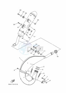 YZ125 (B4XA) drawing EXHAUST