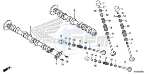 CBR600RAD CBR600RR ABS UK - (E) drawing CAMSHAFT/VALVE