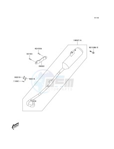 KSF 90 A [KFX90] (A7F-A9S) A9S drawing MUFFLER-- S- -