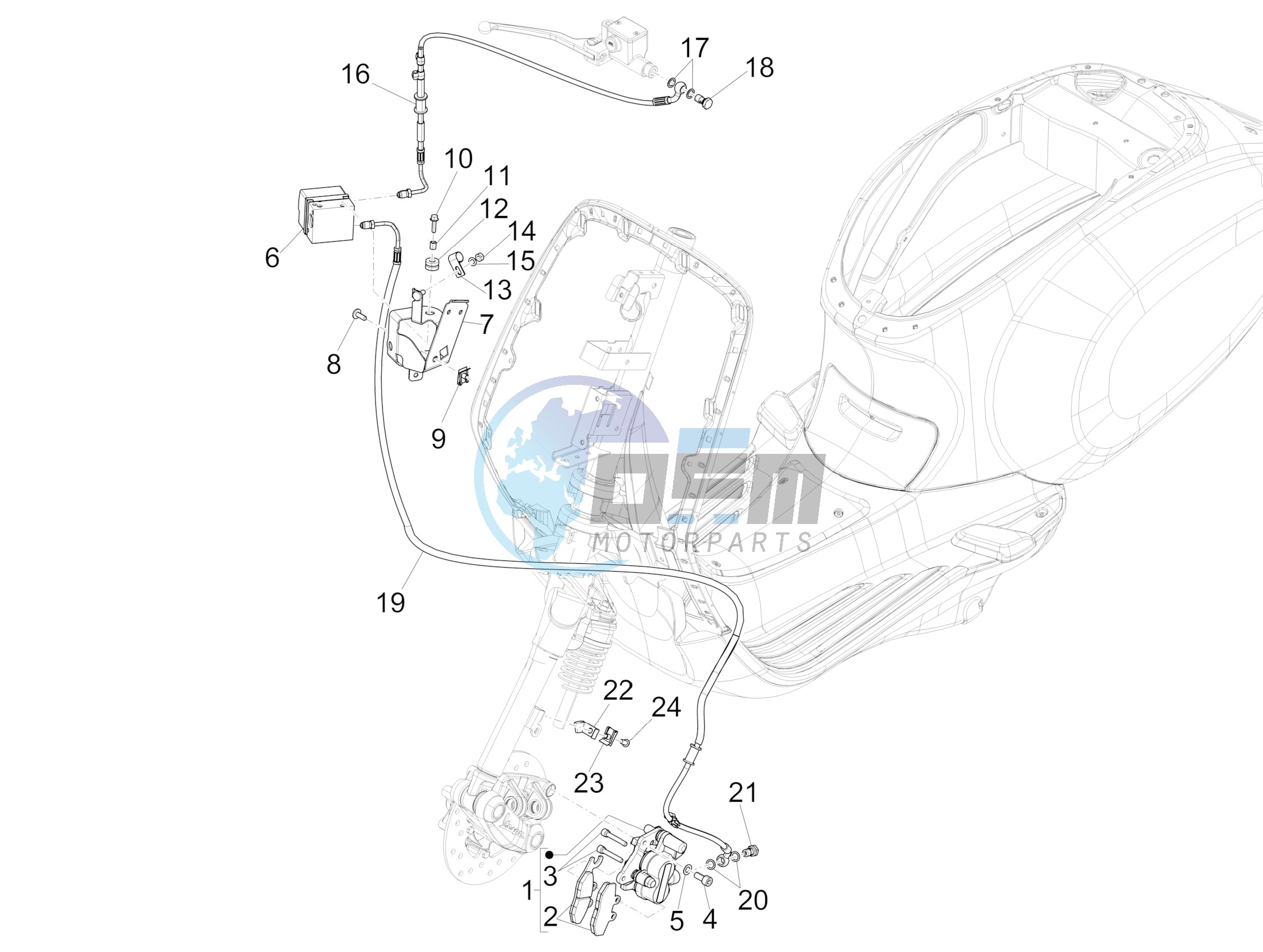 Brakes pipes - Calipers (ABS)