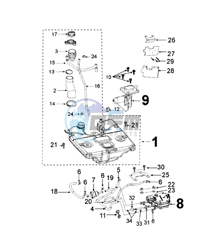 TANK AND FUEL PUMP