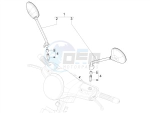 SUPER GTS 125 4T 3V IE NOABS E2-E3 (APAC) drawing Driving mirror/s