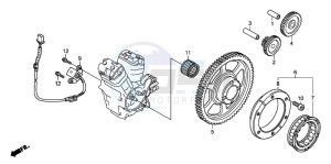 XL700V drawing PULSE GENERATOR/ STARTING CLUTCH