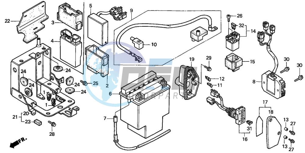 BATTERY (VT1100CV/VW/V2)