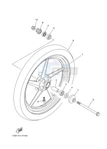 YS125-5C YS125 (BT41) drawing FRONT WHEEL