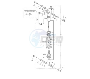 WR F 450 drawing REAR SHOCK ABSORBER