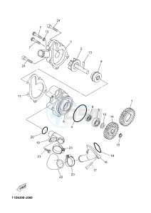 XT660ZA XT660Z ABS TENERE (2BE3 2BE3 2BE3) drawing WATER PUMP