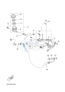 MT125 MT-125 (5D7L) drawing REAR MASTER CYLINDER