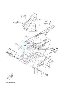 MT125A MT-125 ABS (BR34 BR34 BR34 BR34 BR34) drawing REAR ARM