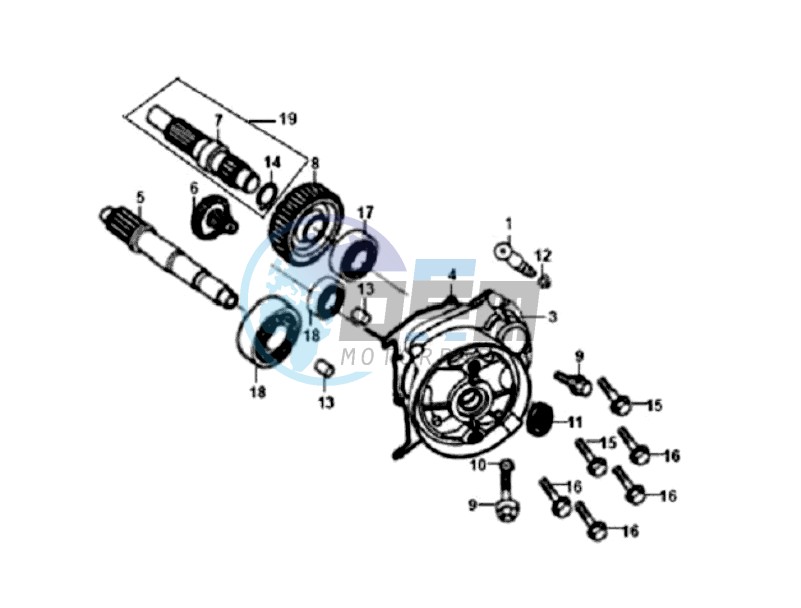 CRANKCASE - DRIVE SHAFT - CRANKCASE