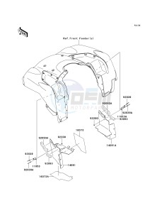 KVF 650 F [BRUTE FORCE 650 4X4I] (F6F-F9F ) F8F drawing FLAP