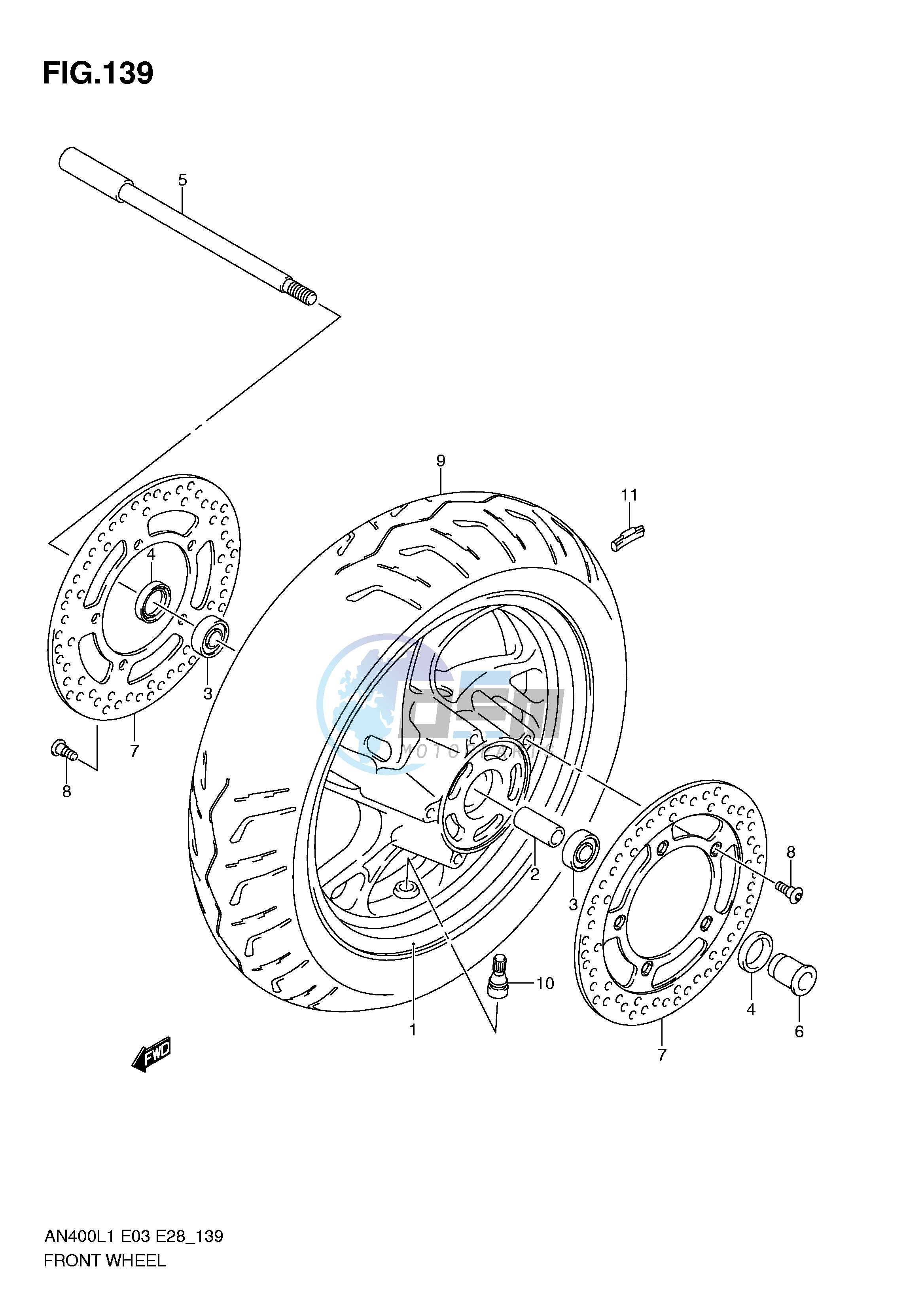 FRONT WHEEL (AN400L1 E3)