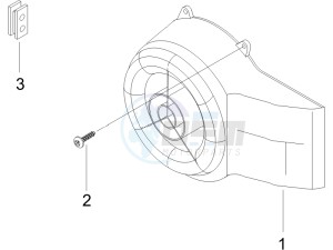 Typhoon 50 2t e2 drawing Flywheel magneto cover - Oil filter