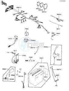 KZ 1000 M [CSR] (M1-M2) [CSR] drawing CHASSIS ELECTRICAL EQUIPMENT