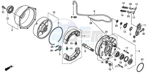 TRX500FPE drawing REAR BRAKE PANEL