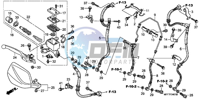 FR. BRAKE MASTER CYLINDER (ABS)