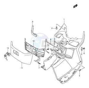 AN400 (E2) Burgman drawing FRONT BOX (MODEL K1 K2)