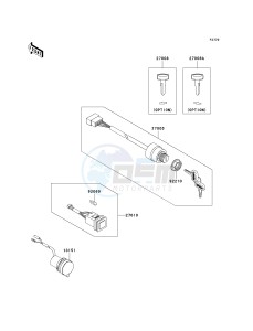 KAF 950 G [MULE 4010 TRANS4X4 DIESEL] (G9F-GAF) G9F drawing IGNITION SWITCH