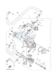 YFM700R YFM7RSEB RAPTOR 700 SPECIAL EDITION (1ASH 1ASJ 1ASG) drawing THROTTLE BODY ASSY 1