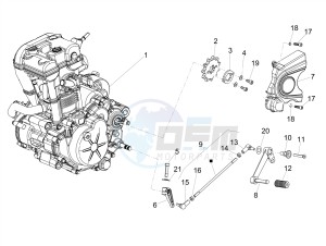 TUONO 125 4T E4 ABS (EMEA) drawing Engine-Completing part-Lever