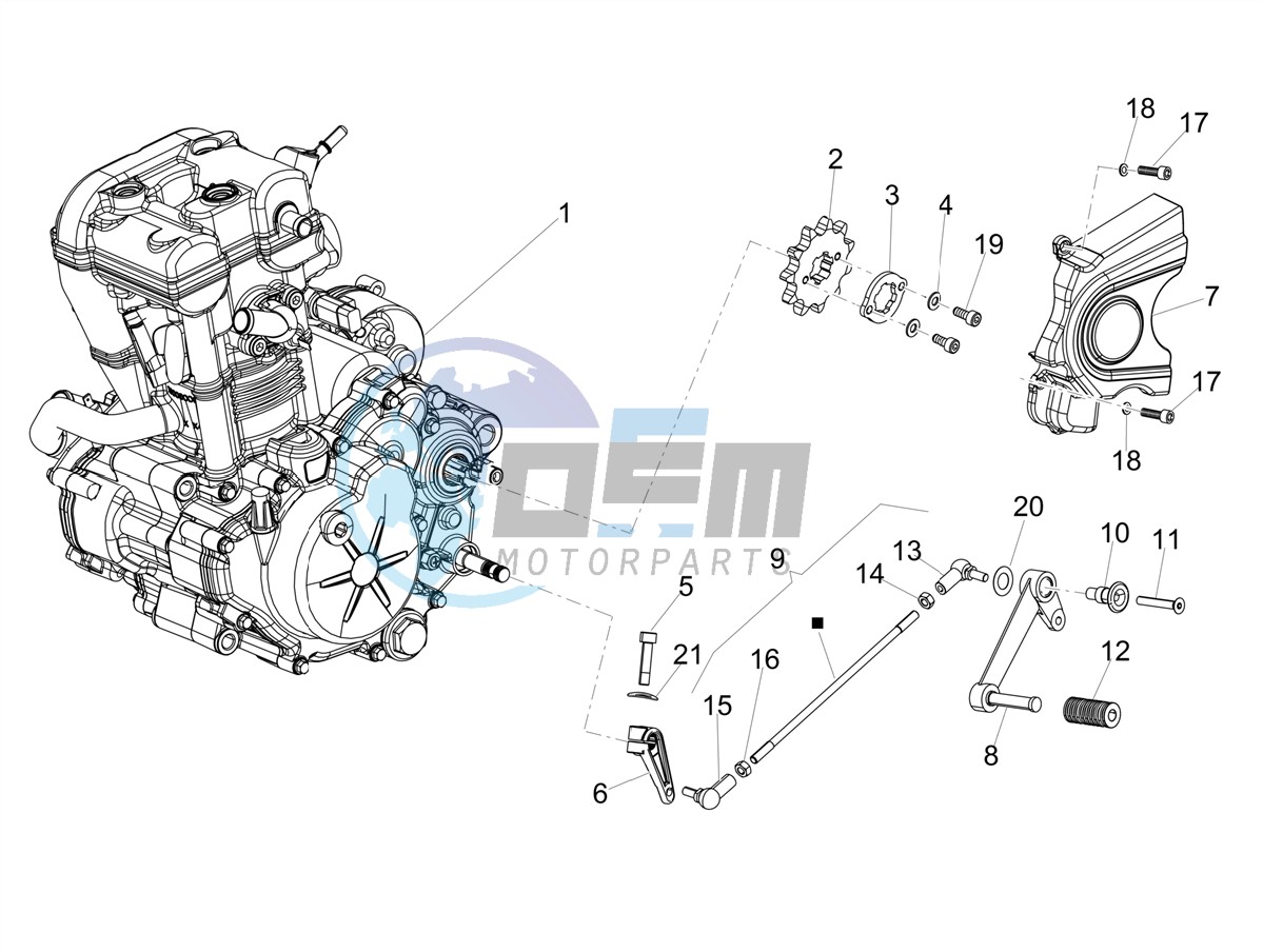 Engine-Completing part-Lever