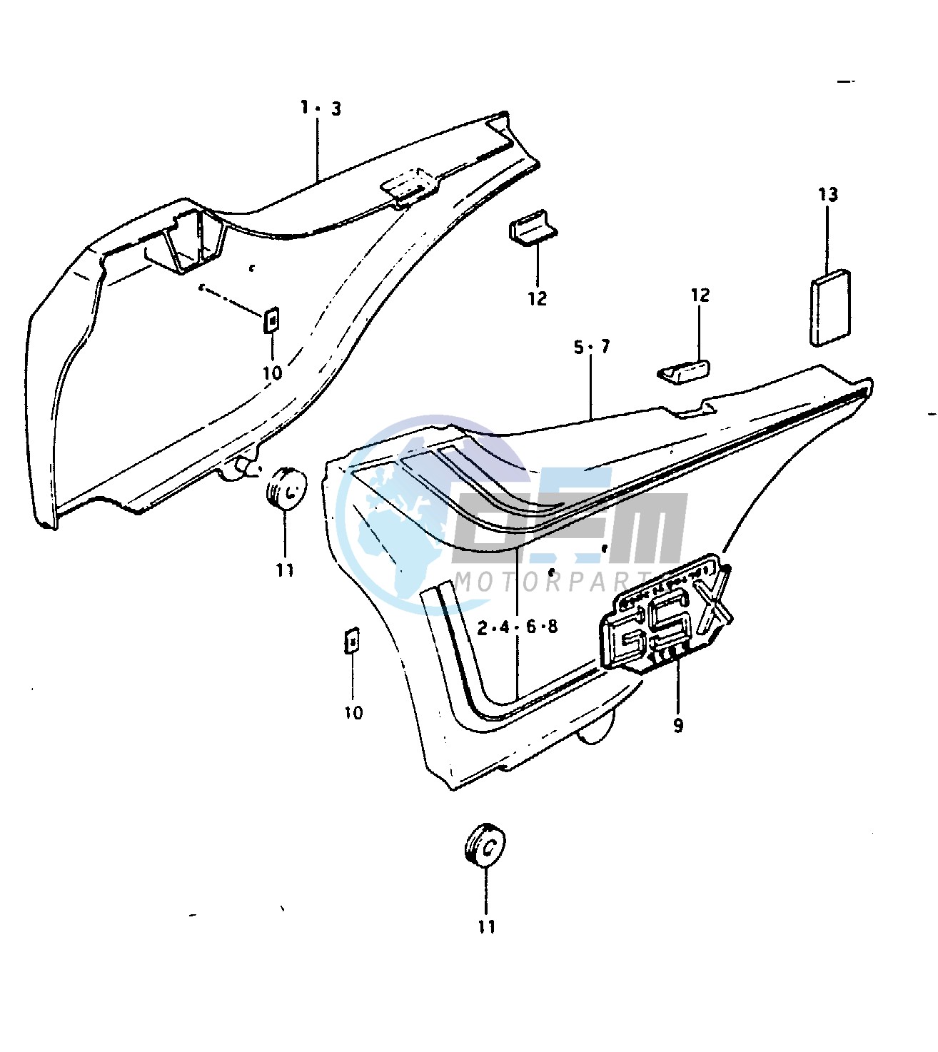 FRAME COVER (GSX1100X, EX)