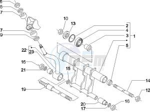 Beverly 400 ie e3 drawing Swinging arm