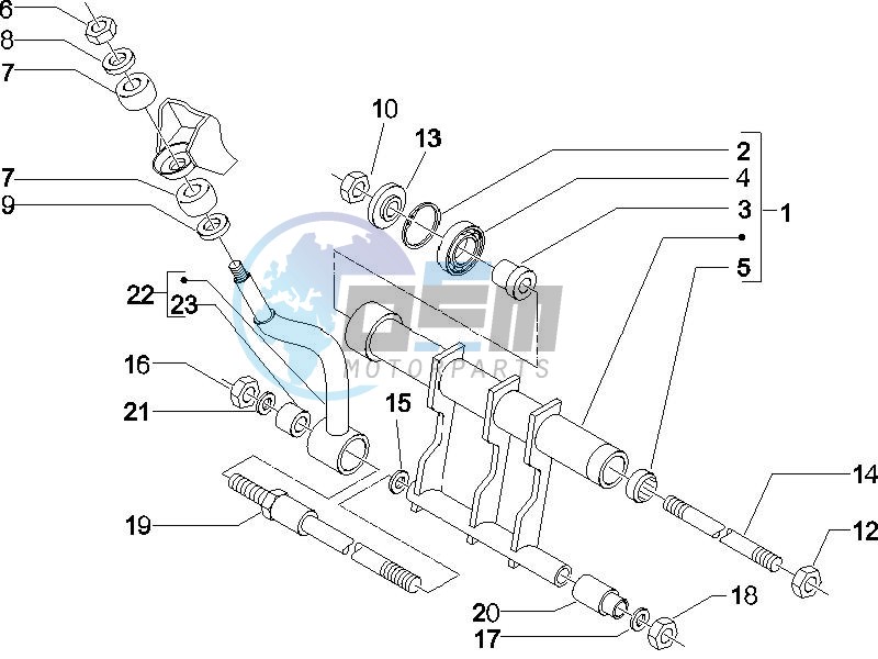 Swinging arm