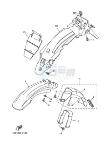 YBR125EGS (43BH) drawing FENDER