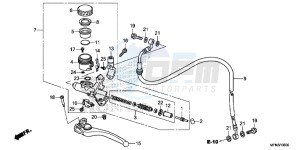 CB1000RF CB1000R 2ED drawing CLUTCH MASTER CYLINDER