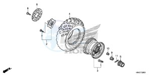 TRX500FE1H Europe Direct - (ED) drawing FRONT WHEEL