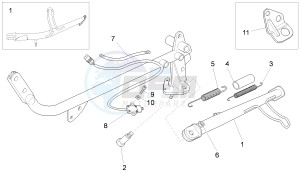 V7 Special - Stone 750 drawing Lateral stand