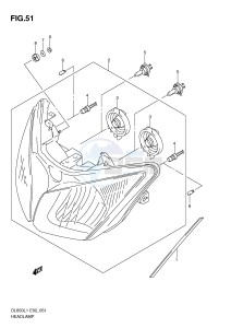 DL650 (E2) V-Strom drawing HEADLAMP (DL650L1 E2)