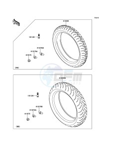 VERSYS KLE650B8F GB XX (EU ME A(FRICA) drawing Tires