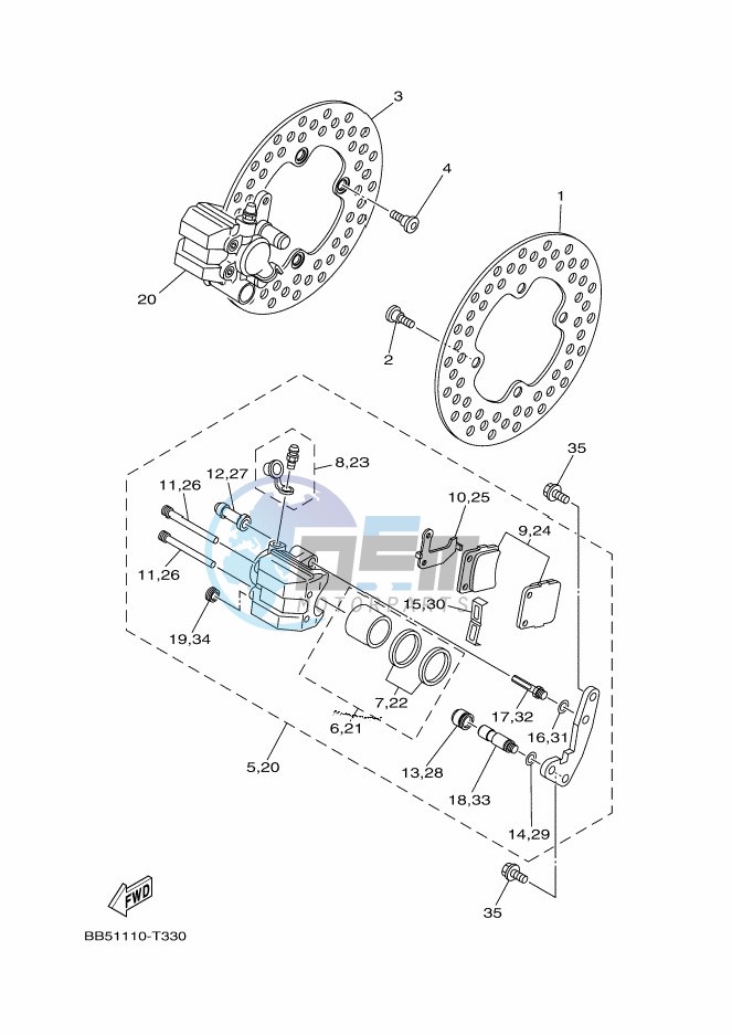 FRONT BRAKE CALIPER