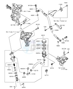 Z1000 ZR1000FEF FR GB XX (EU ME A(FRICA) drawing Rear Master Cylinder