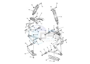 YFM FW KODIAK 400 drawing FRONT SUSPENSION WHEEL