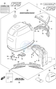 DF 175 drawing Engine Cover (White) (Model: TG)