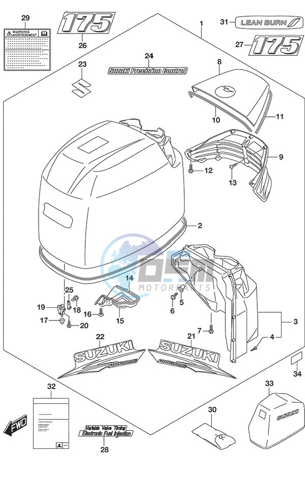 Engine Cover (White) (Model: TG)