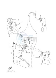 YZF-R25 249 (1WD3) drawing HANDLE SWITCH & LEVER