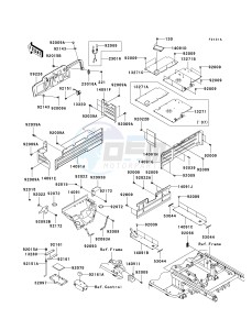 KAF 620 K [MULE 3010 TRANS4X4 HARDWOODS GREEN HD] (K6F-K8F) K7F drawing FRAME FITTINGS -- K7F_K8F- -