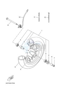 YN50 OVETTO (2APG) drawing FRONT WHEEL