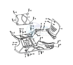 FIDDLE II 50 (25 KM/H) (AF05W4-NL) (E4) (L8-M0) drawing FLOOR PANEL CENTER COVER / FIDDLE II 50 (25 KM/H) (AF05W4-NL) (E4) (L8-M0)