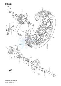 GZ250 (P3) drawing REAR WHEEL