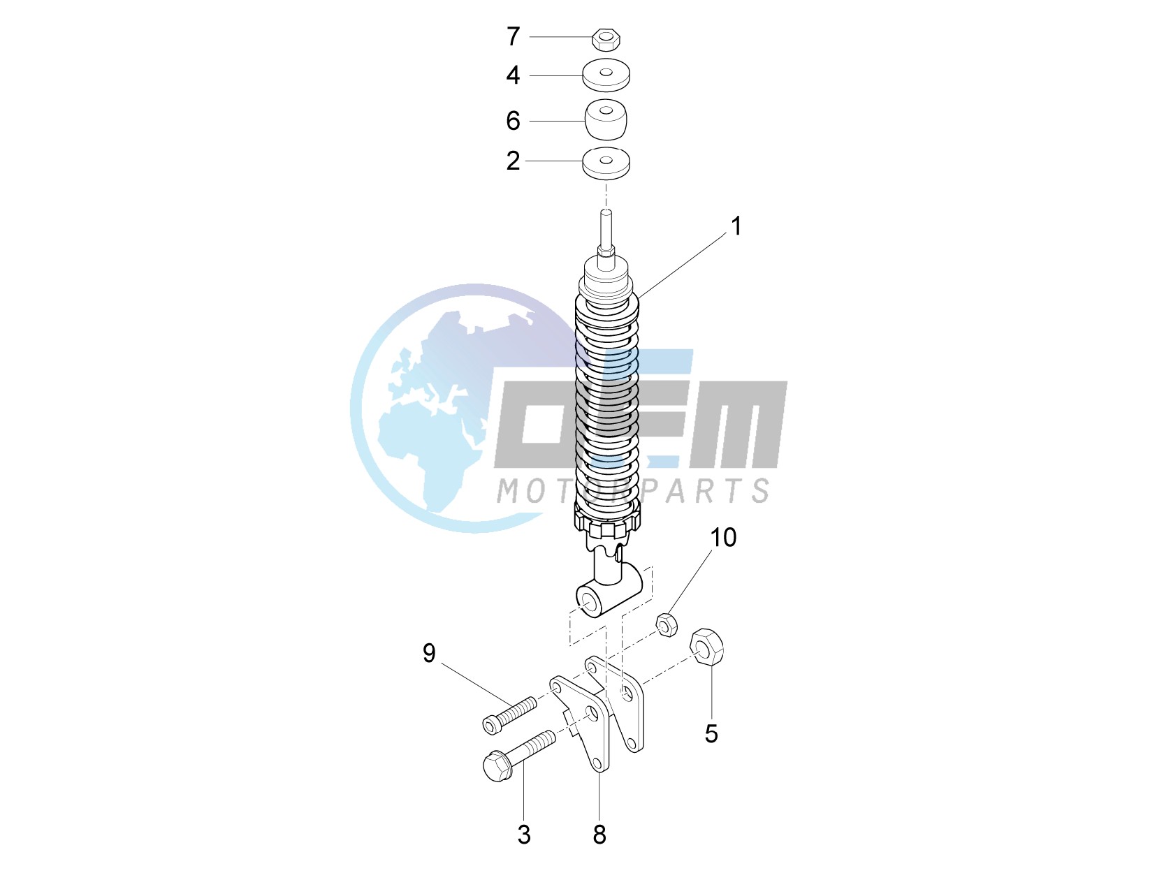 Rear suspension - Shock absorber/s