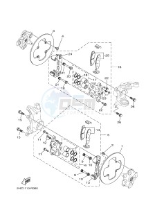 YXZ1000ET YXZ10YEXH YXZ1000R EPS SS (B573) drawing FRONT BRAKE CALIPER